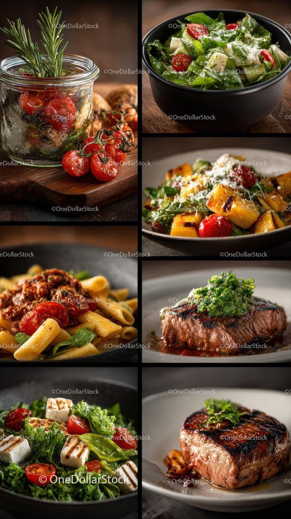 Dania Gourmet z Świeżymi Warzywami i Grillowanym Stekiem