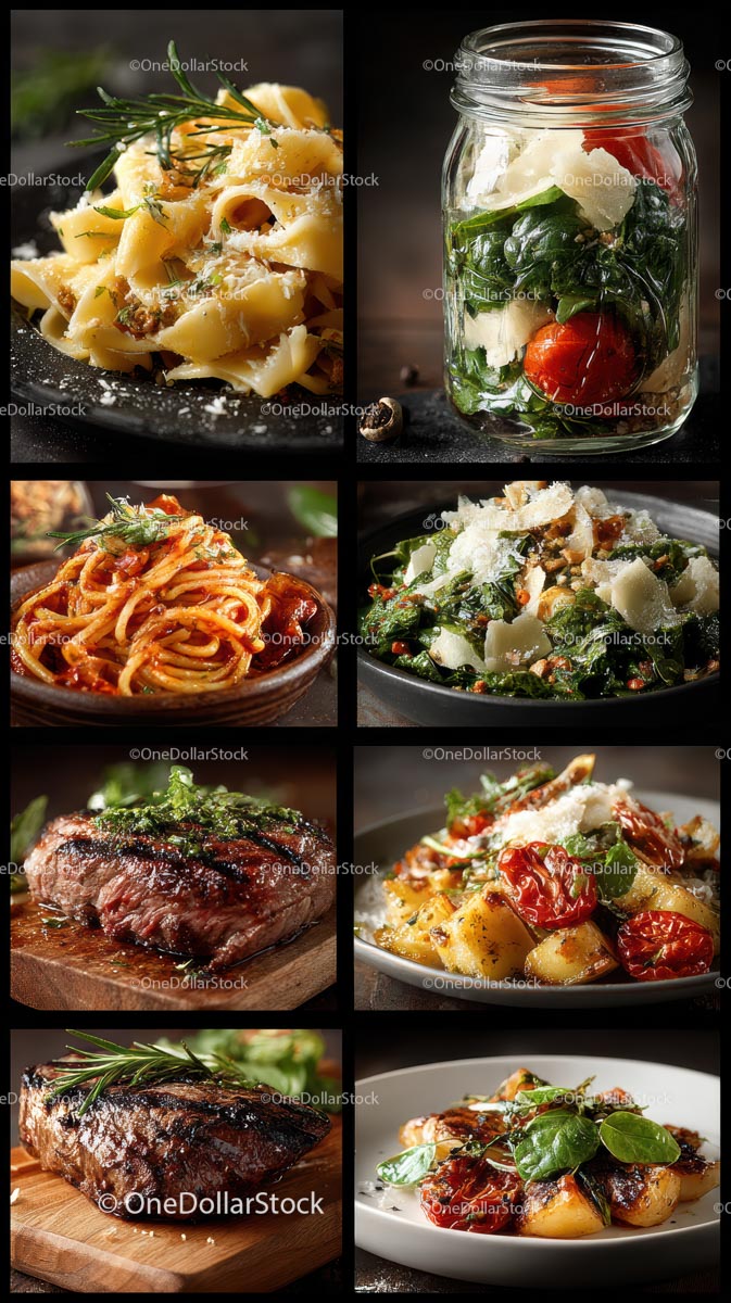Rustic Italian Dishes with Fresh Ingredients and Herbs