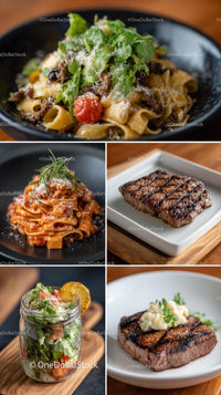 Italian Gourmet Dishes with Fresh Ingredients
