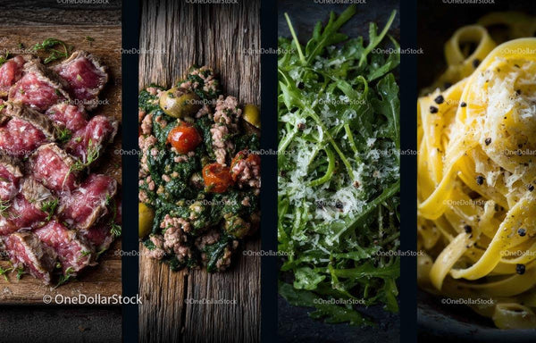 Gourmet włoskie dania ze świeżych składników