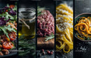 Gourmet Italian Cuisine with Rich Pasta and Olive Oil