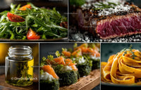 Gourmet Culinary Selection with Fresh Ingredients