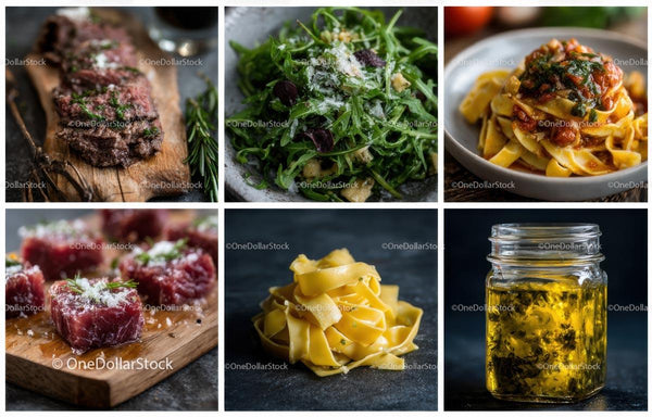 Gourmet włoskie dania z świeżych składników