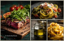Delicious Grilled Steak with Fresh Pasta and Olive Oil
