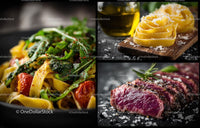 Gourmet Italian Feast with Tagliatelle and Steak Delights
