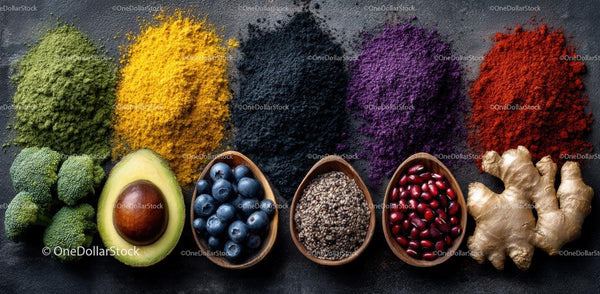 Zestaw Kolorowych Superfoods i Przypraw