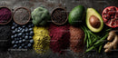 Colorful Array of Fresh and Organic Superfoods