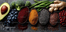 Healthy and Colorful Array of Fresh Superfoods