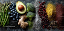 Fresh Ingredients with Avocado, Broccoli, and Spices