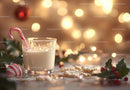 Festive Glass with Candy Cane and Holiday Cookies