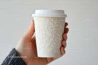 Eco-Friendly Textured Paper Cup in Hand