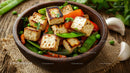 Grilled Tofu Stir Fry with Fresh Snap Peas and Peppers