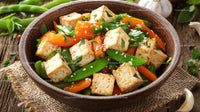 Vibrant Tofu Salad with Fresh Vegetables and Sesame