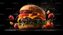 Juicy Cheeseburger with Fresh Lettuce and Tomatoes