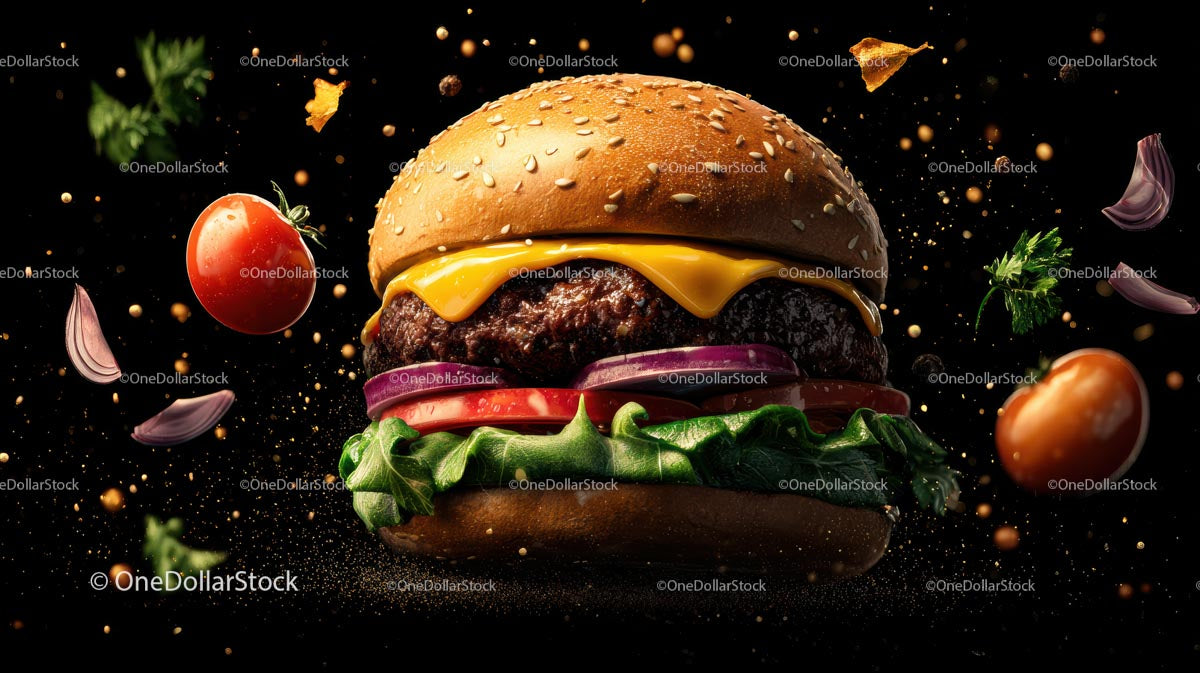 Artisanal Cheeseburger Crafted with Fresh Ingredients