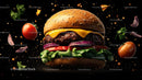 Gourmet Cheeseburger with Fresh Garnish