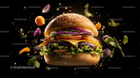 Gourmet Cheeseburger with Fresh Ingredients