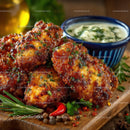 Crispy Fried Chicken Wings with Herb Garnish