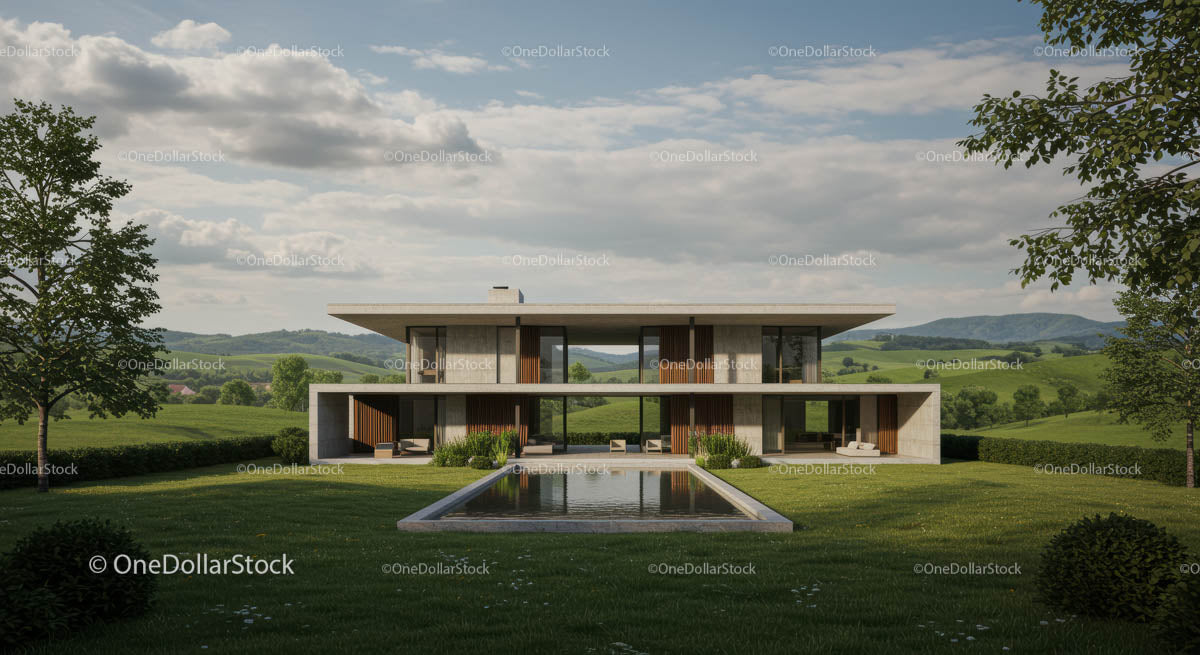 Modern Countryside Villa with Infinity Pool and Scenic Views