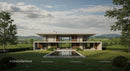 Modern Architectural House with Scenic Countryside View