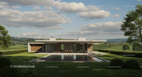 Modern Architectural House with Scenic Countryside View