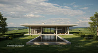 Modern Architectural House with Scenic Countryside View