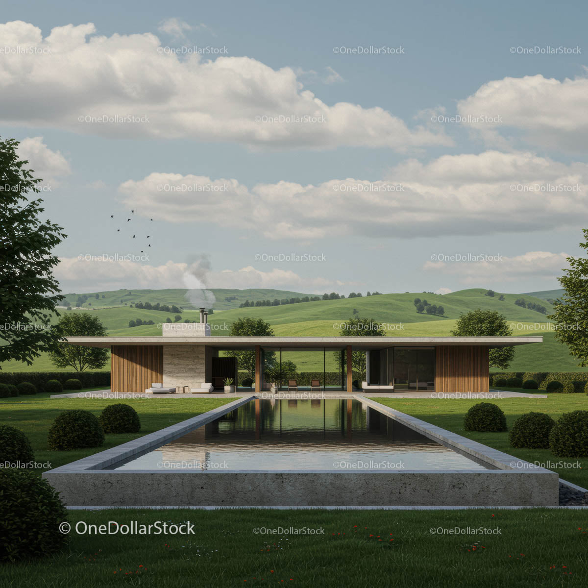 Modern Countryside Villa with Infinity Pool and Scenic Views