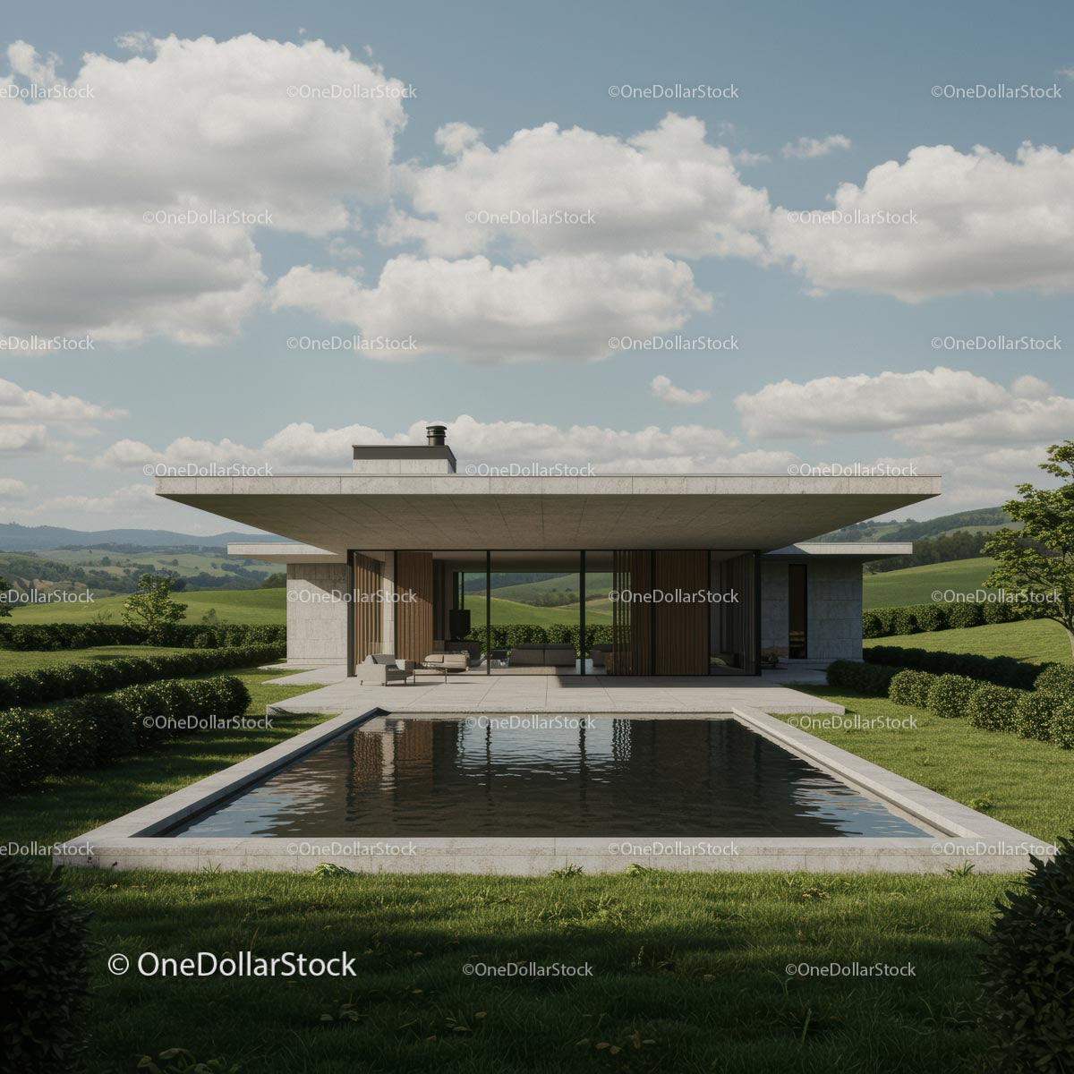 Modern Countryside Retreat with Infinity Pool