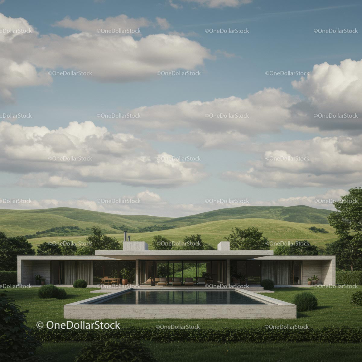 Modern Countryside Retreat with Infinity Pool