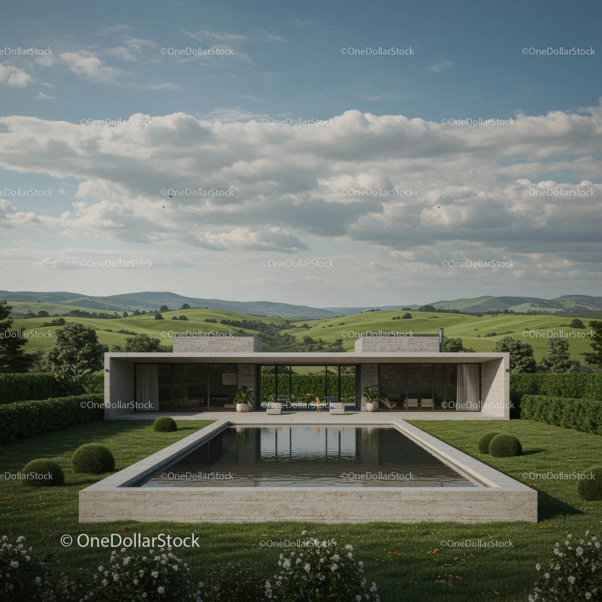 Modern Luxury Home with Pool and Scenic Countryside Views