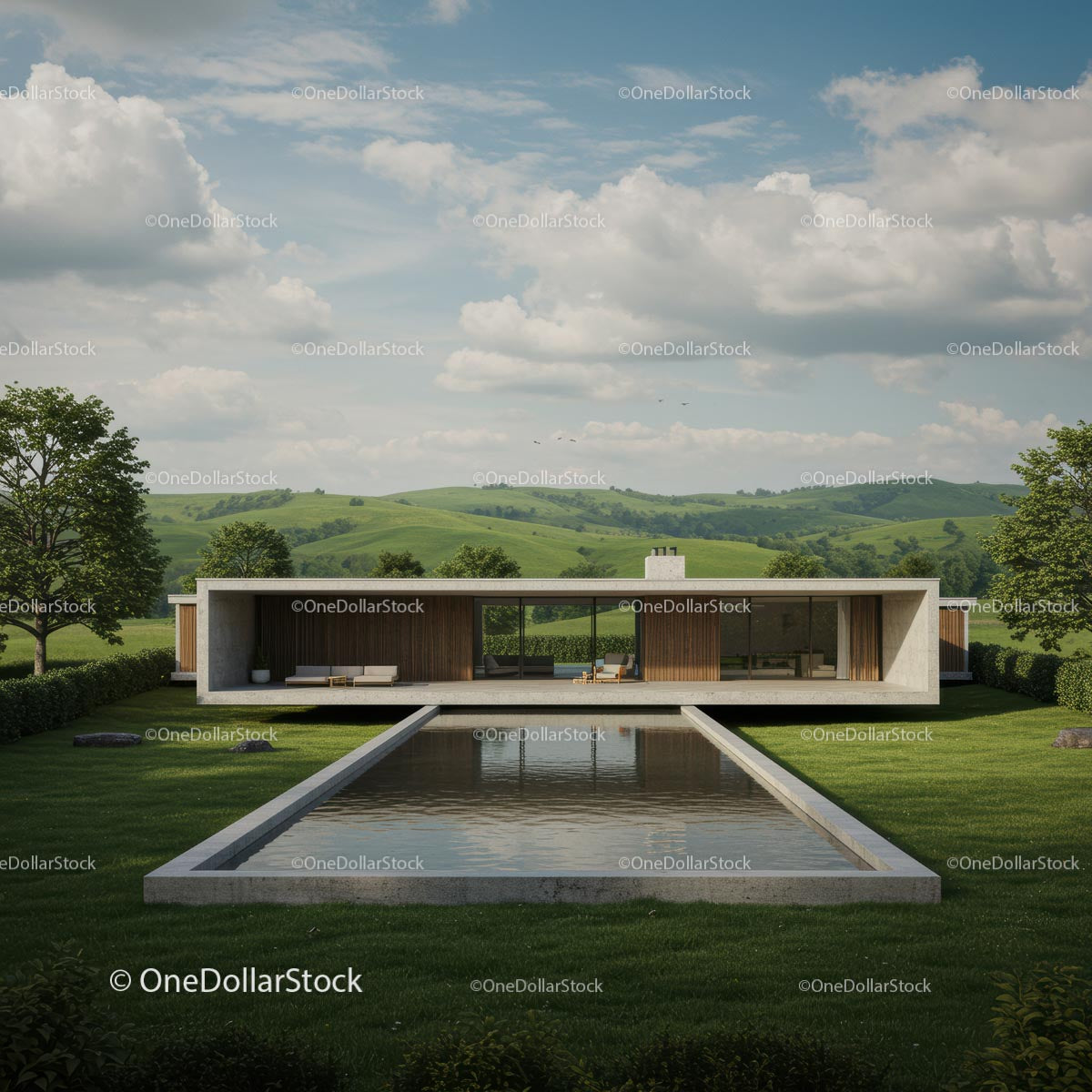 Modern Countryside Retreat with Infinity Pool