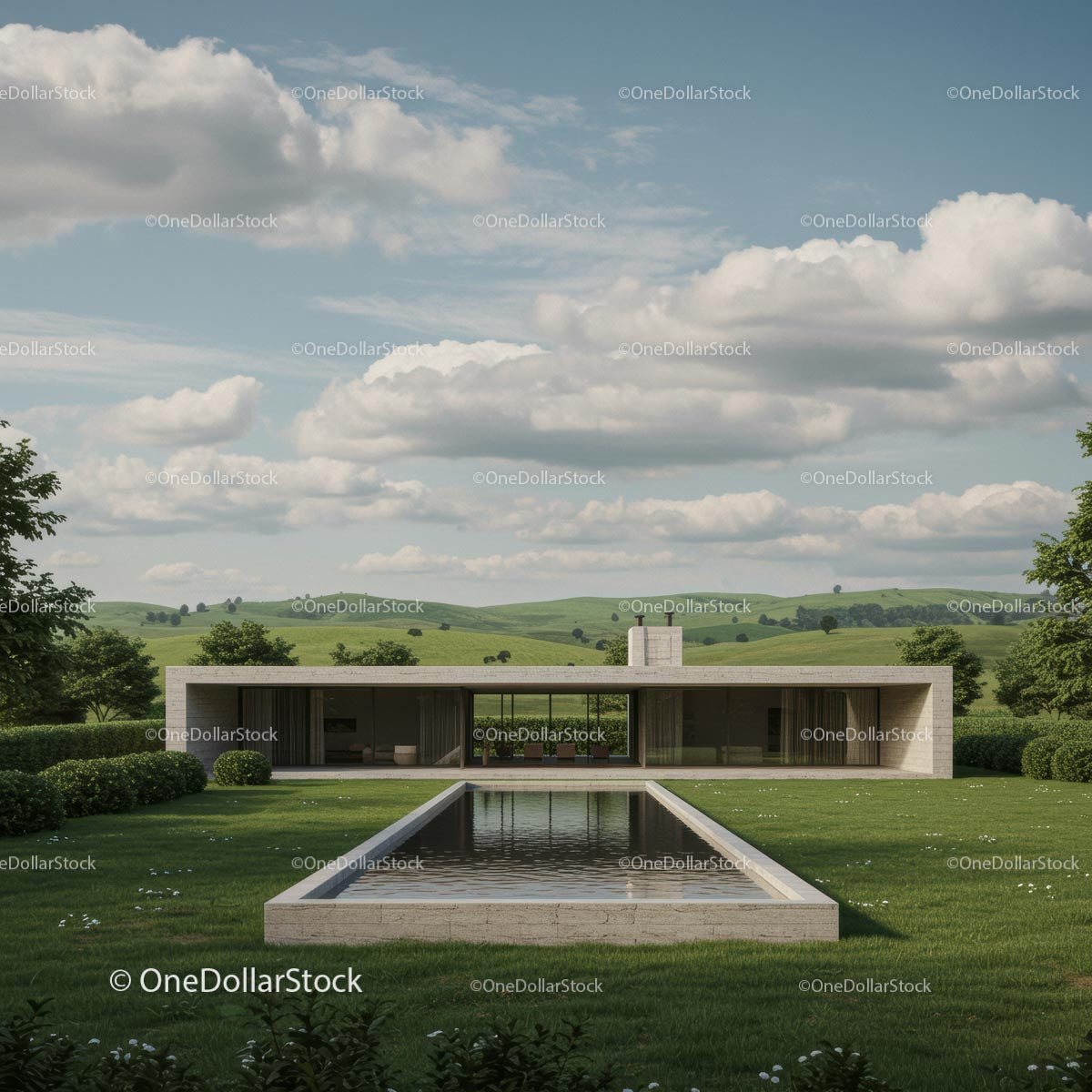 Modern Countryside Retreat with Infinity Pool