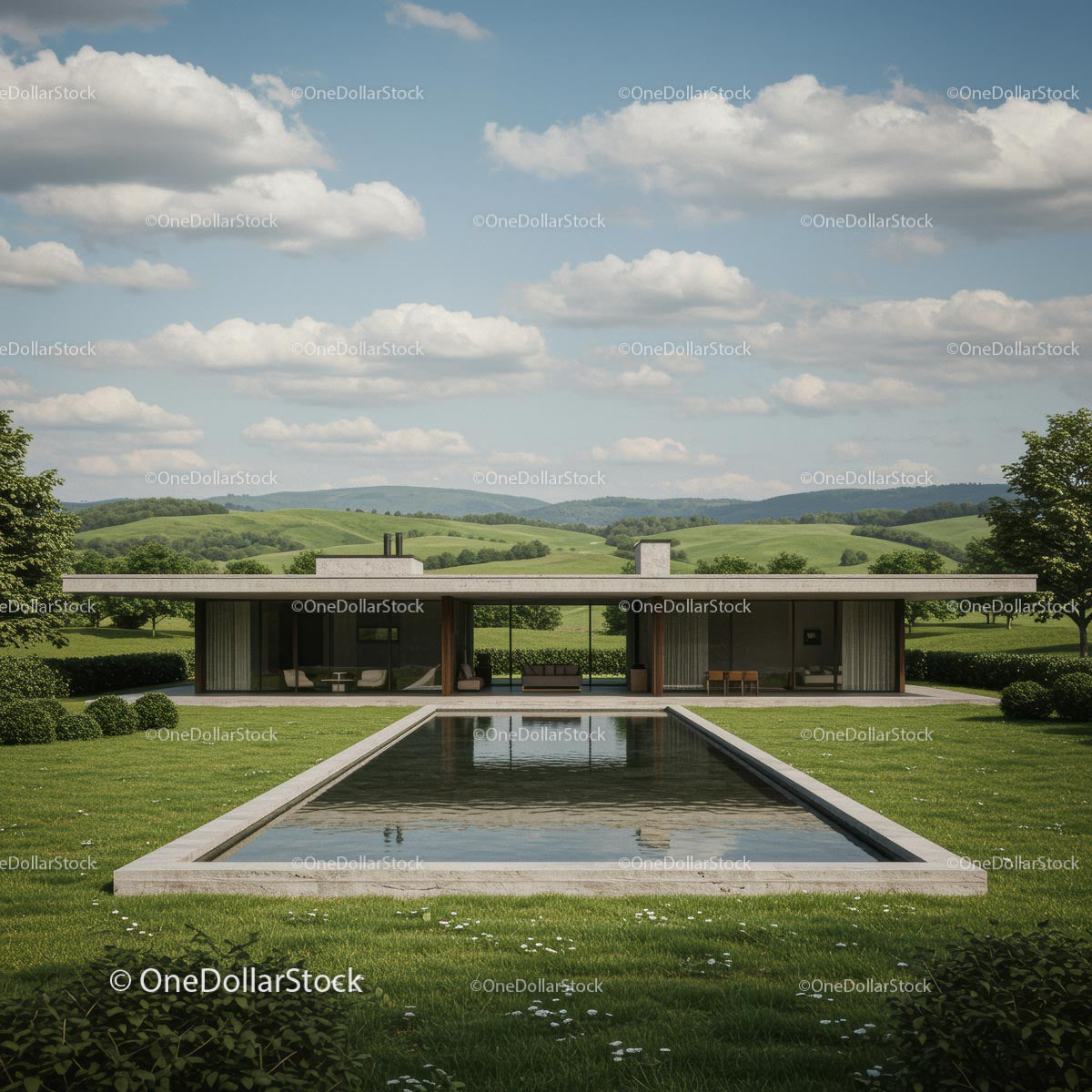 Modern Countryside Retreat with Infinity Pool