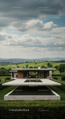 Modern Architectural Home Amidst Rolling Green Hills