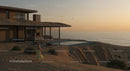 Luxury Coastal House at Sunset with Infinity Pool