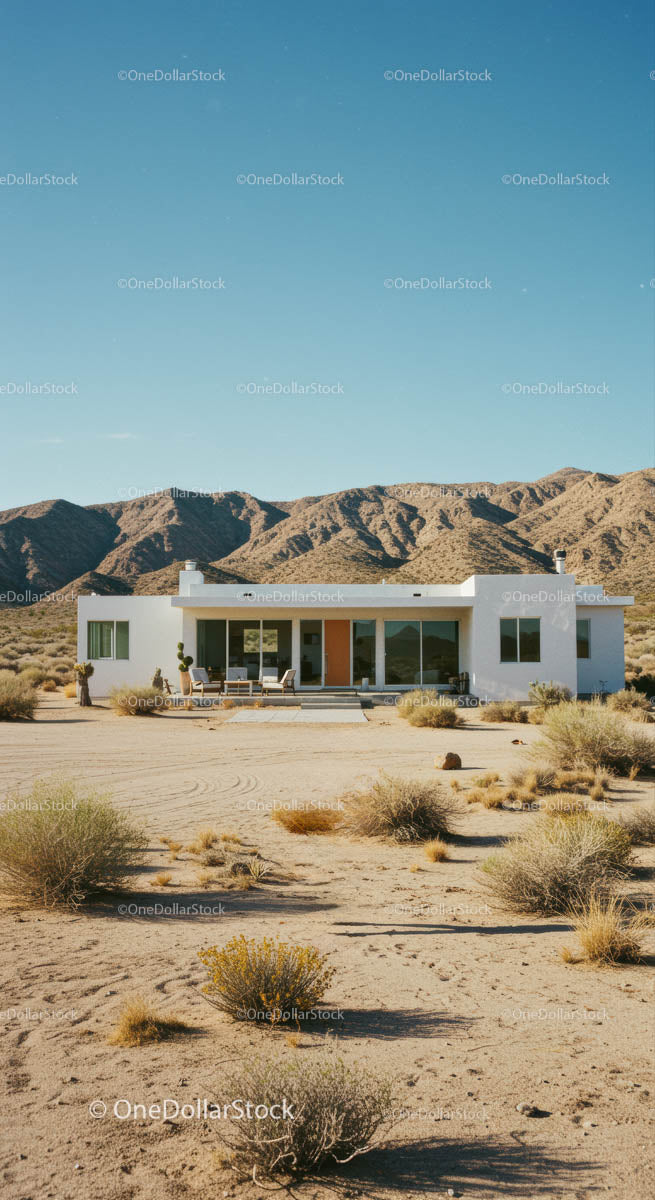 Minimalist House in a Mountainous Desert Setting