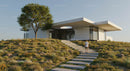 Contemporary House Amidst a Scenic Green Landscape