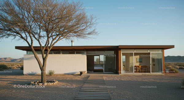 Nowoczesny Dom na Pustyni z Minimalistyczną Architekturą