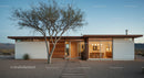 Mid-Century Modern Home in Tranquil Desert Landscape