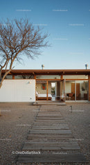 Modern Desert Home with Glass Facade and Open Interiors