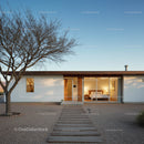 Modern Minimalist Home in Tranquil Desert Landscape