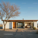 Modern Desert Home with Glass Facade and Open Interiors