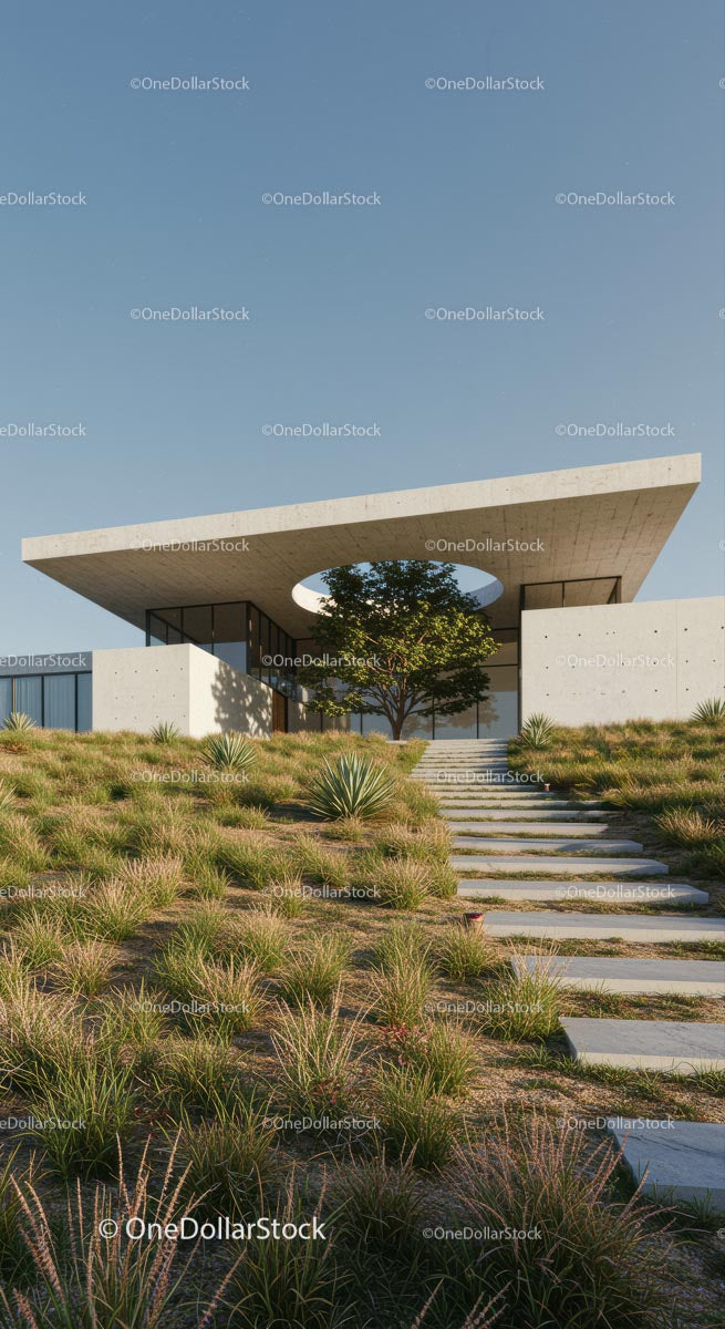 Modern Desert Home with Glass Facade and Open Interiors