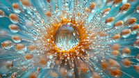 Stunning Macro Shot of a Flower Center with Water Droplets