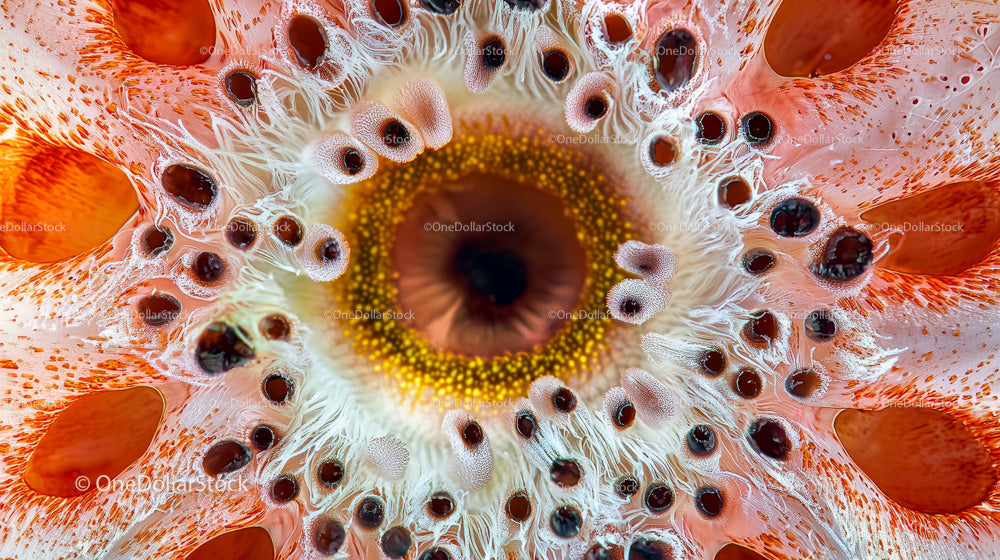 Vibrant Sea Anemone Close-Up with Intricate Details