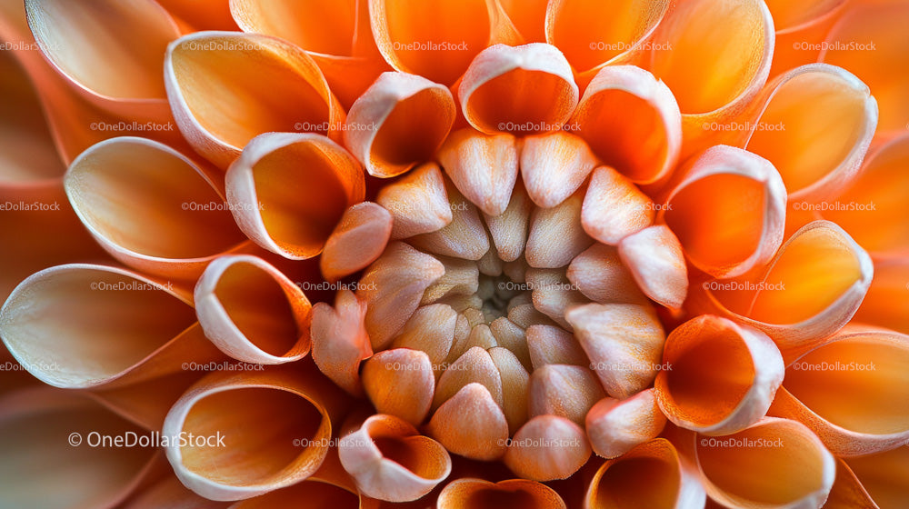Close-up of Vibrant Orange Dahlia Flower in Bloom