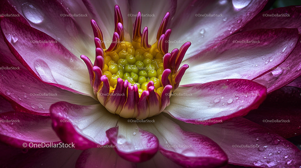 Close-up of a Vibrant Water Lily with Pink Petals