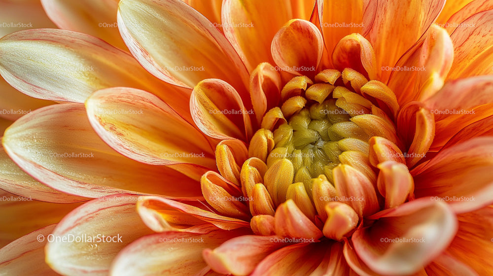 Close-Up of Vibrant Orange Dahlia Flower Petals