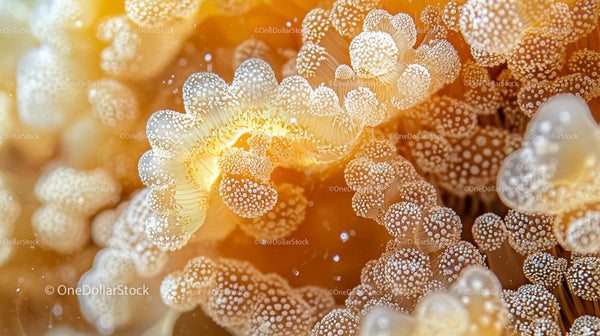 Żywe miękkie koralowce w zbliżeniu w oceanicznym środowisku