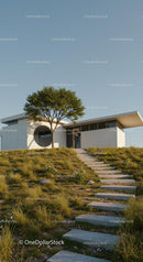 Modern Desert Home with Glass Facade and Open Interiors